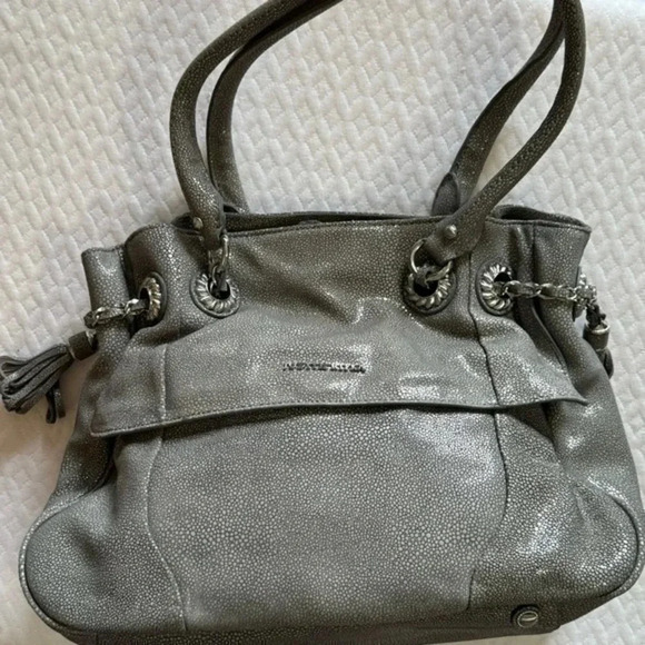 Judith Ripka Grey Satchel Bag - Picture 1 of 6
